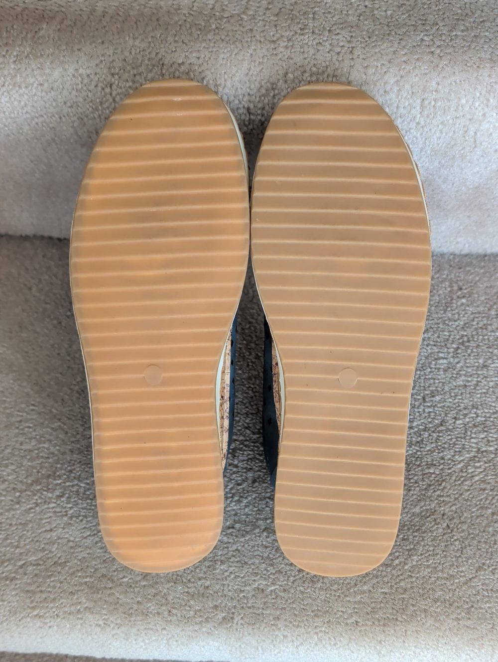 Casual Hollow-Out Slip-On Platform Sneakers 8 Blue Rainbow - Picture 15 of 16
